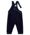 Lange Baby-Latzhose aus geripptem Samtstrick für Jungen blau SMOKING
