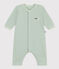 Langer Baby-Overall aus Molton grün HERBIER