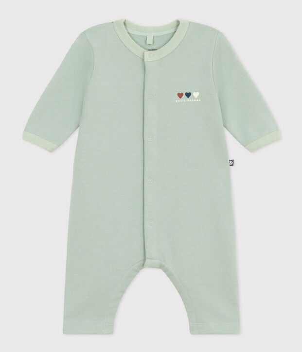 Langer Baby-Overall aus Molton gr&uuml;n