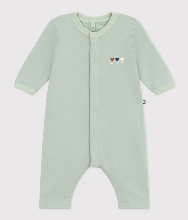 Langer Baby-Overall aus Molton gr&uuml;n