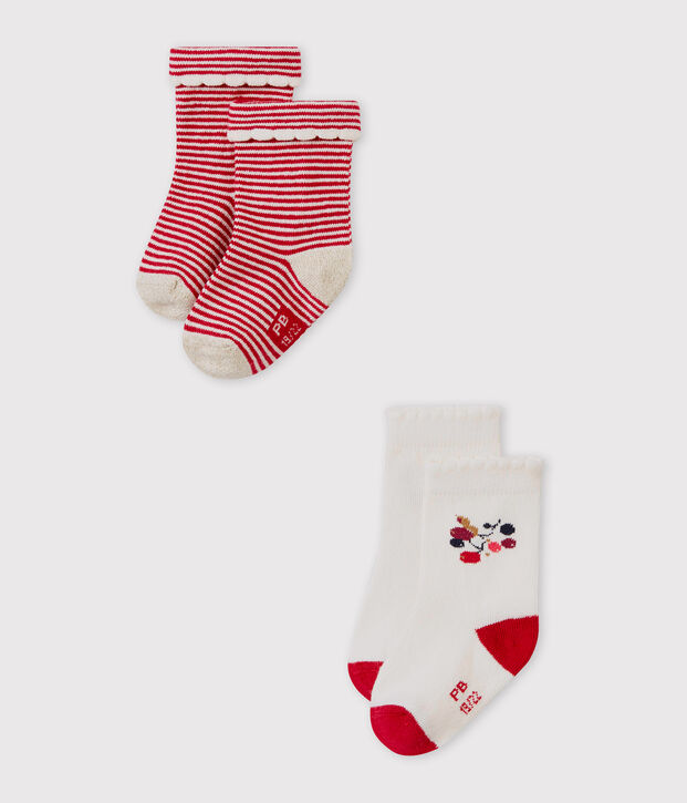 Baby M&auml;dchenSocken im 2er-Set vielfarbig