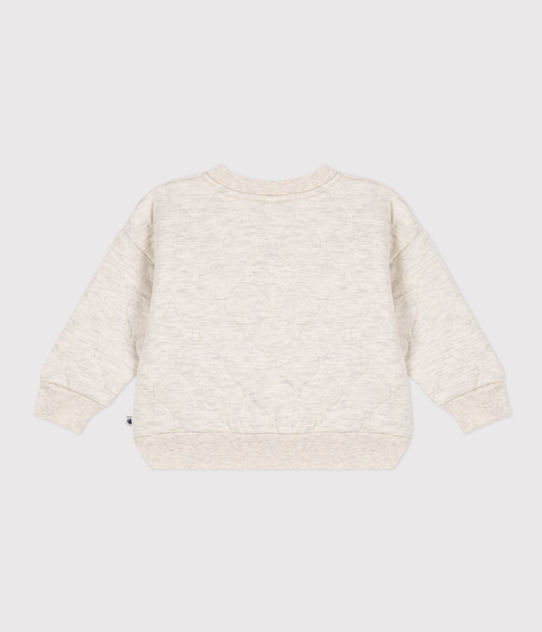 Baby College-Jacke aus gestepptem Doppeljersey beige