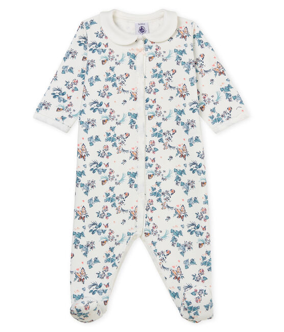 Baby-Strampler für Mädchen weiss MARSHMALLOW/weiss MULTICO