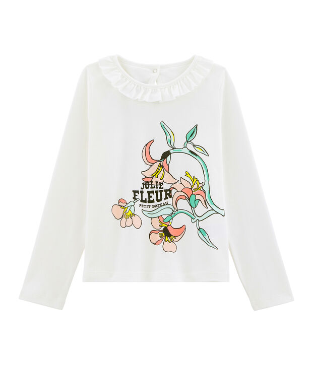Kinder-T-Shirt f&uuml;r M&auml;dchen weiss