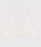 Damen-BH aus Baumwolle und Elastan weiss MARSHMALLOW