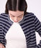 Damen-Cardigan aus Baumwolle mit Streifen blau/weiss
