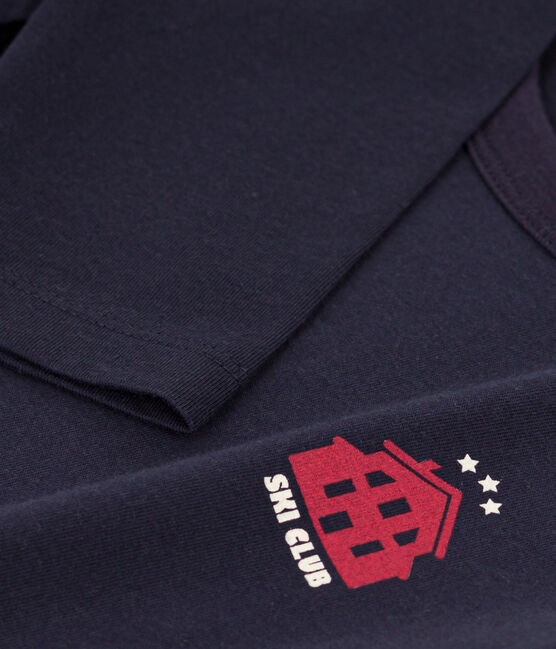 Langärmeliges T-Shirt aus Baumwolle für Kinder Mädchen/Jungen blau SMOKING