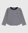 Langärmeliges Kinder-T-Shirt aus Baumwolle mit Streifen blau SOIR/ MILK