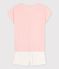 Kinder-Kurzpyjama aus Bio-Baumwolle für Mädchen rosa MINOIS/weiss MULTICO