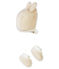Unisex Baby Haube und Schuhe im Set weiss MARSHMALLOW