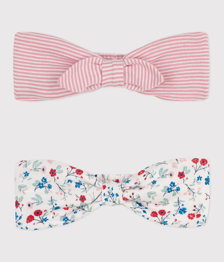 2er-Set Baby-Haarb&auml;nder aus Baumwolle f&uuml;r M&auml;dchen vielfarbig