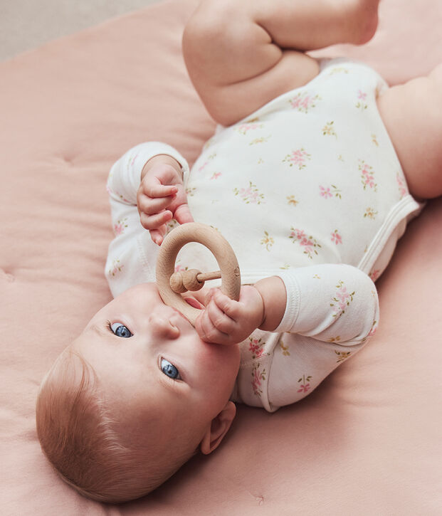 Set lang&auml;rmeliger Wickelbodys aus bedruckter Baumwolle vielfarbig