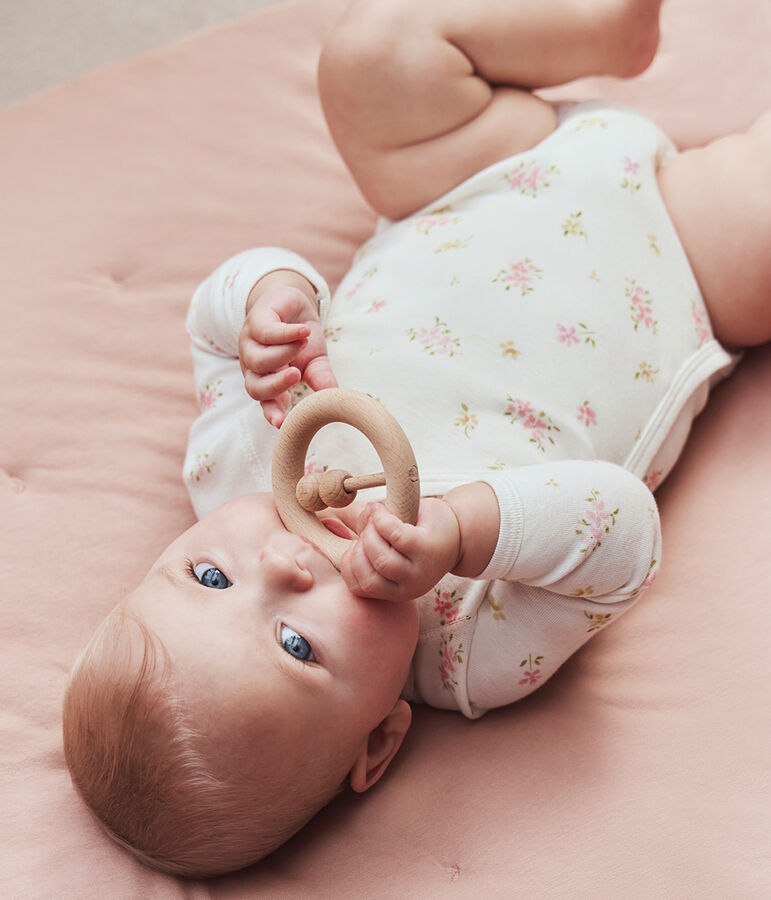 Set lang&auml;rmeliger Wickelbodys aus bedruckter Baumwolle vielfarbig