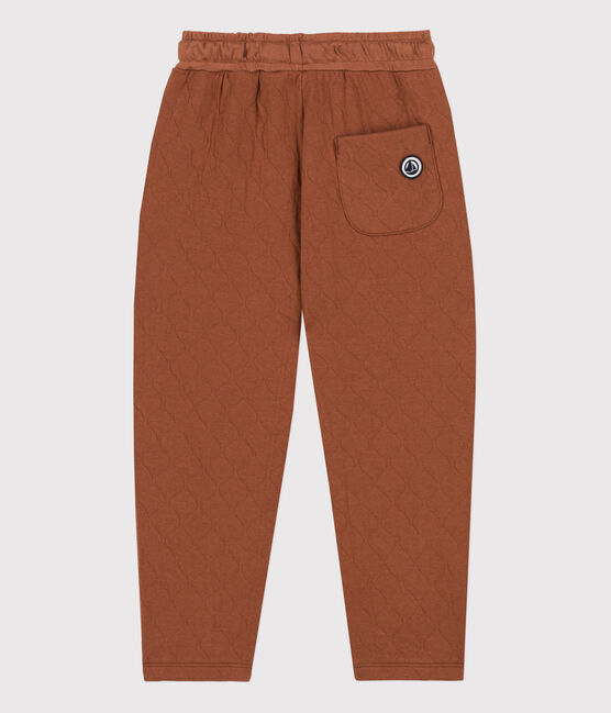Kinderhose aus gestepptem Doppeljersey braun CINA