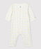 Fußloser Baby-Bodyjama aus Bio-Baumwolle weiss MARSHMALLOW/weiss MULTICO