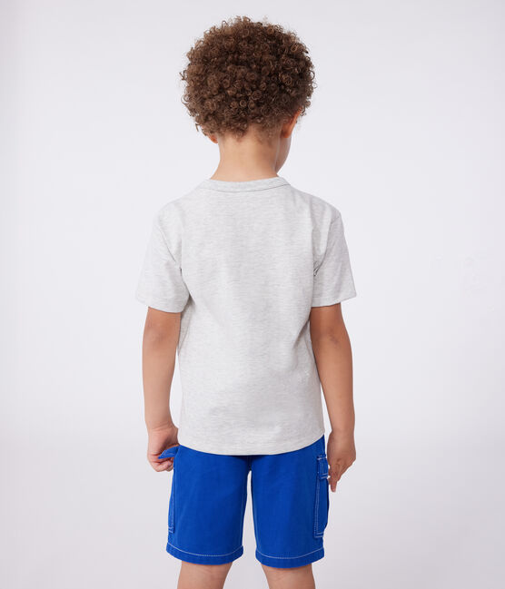 Kurzärmeliges Kinder-T-Shirt aus bedruckter Baumwolle grau BELUGA CHINE