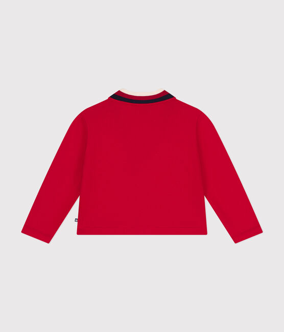 Cardigan aus Molton für Kinder/Jungen rot CORRIDA
