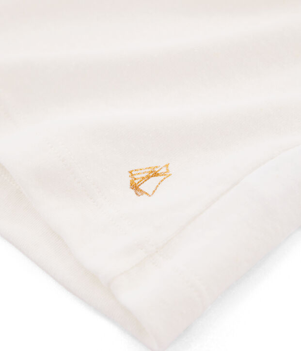 Kurz&auml;rmeliges Kinder-T-Shirt M&auml;dchen weiss
