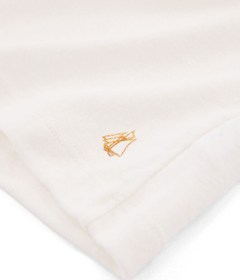 Kurz&auml;rmeliges Kinder-T-Shirt M&auml;dchen weiss