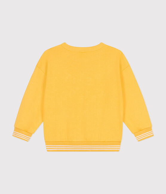Kinder-Sweatshirt aus Molton für Mädchen und Jungen gelb DAISY