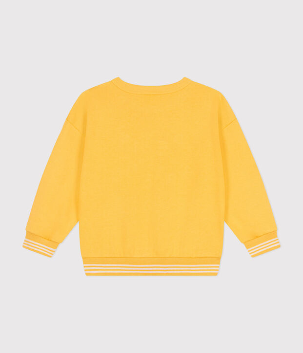 Kinder-Sweatshirt aus Molton f&uuml;r M&auml;dchen und Jungen gelb