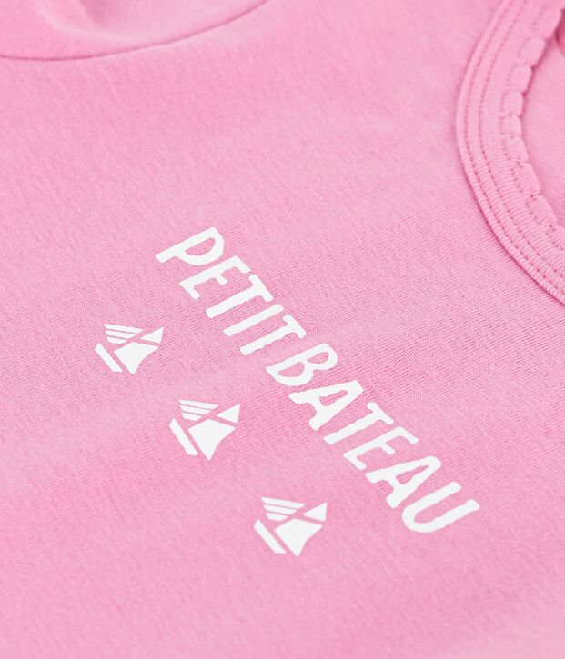 Kurz&auml;rmeliges Kinder-T-Shirt mit Muster rosa