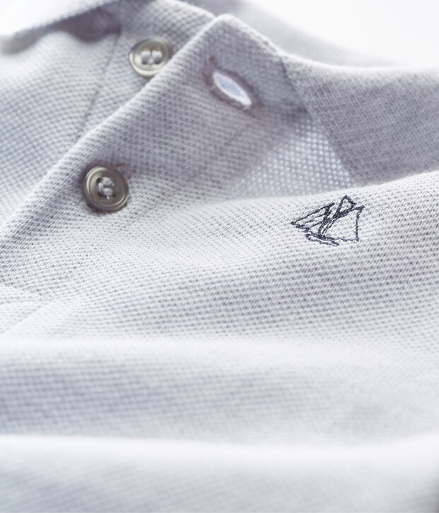 Baby-polo-kurzoverall jungen grau