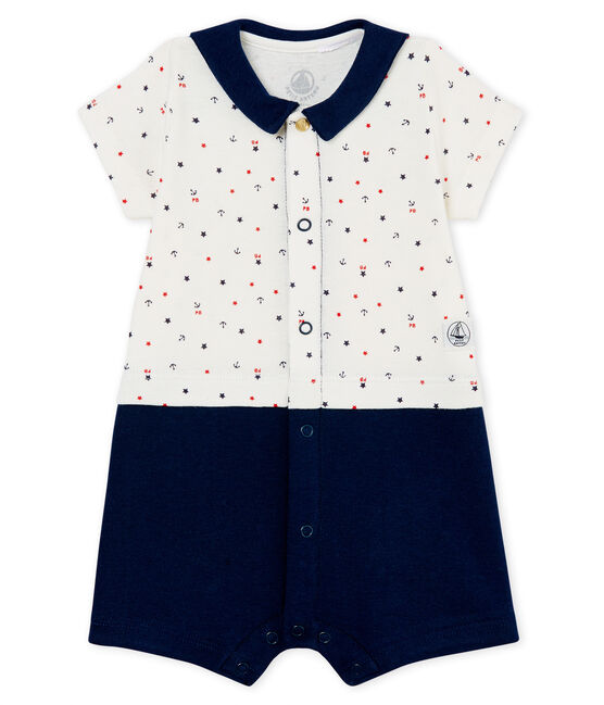 Baby-kurzoverall jungen weiss MARSHMALLOW/ MULTICO CN