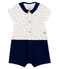 Baby-kurzoverall jungen weiss MARSHMALLOW/ MULTICO CN