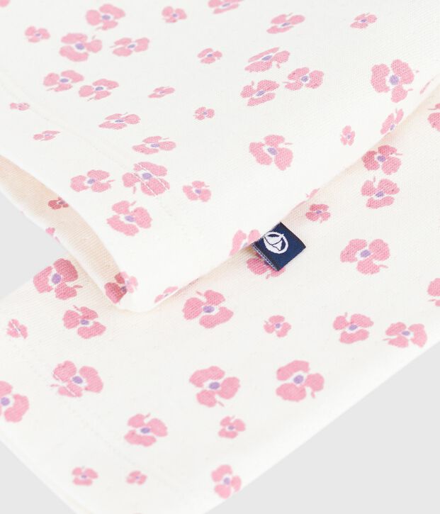 Lang&auml;rmeliges Kinder-T-Shirt aus bedruckter Baumwolle naturfarben/vielfarbig