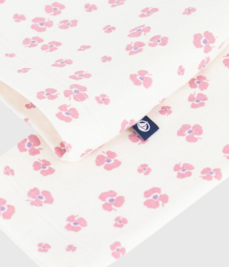 Lang&auml;rmeliges Kinder-T-Shirt aus bedruckter Baumwolle naturfarben/vielfarbig