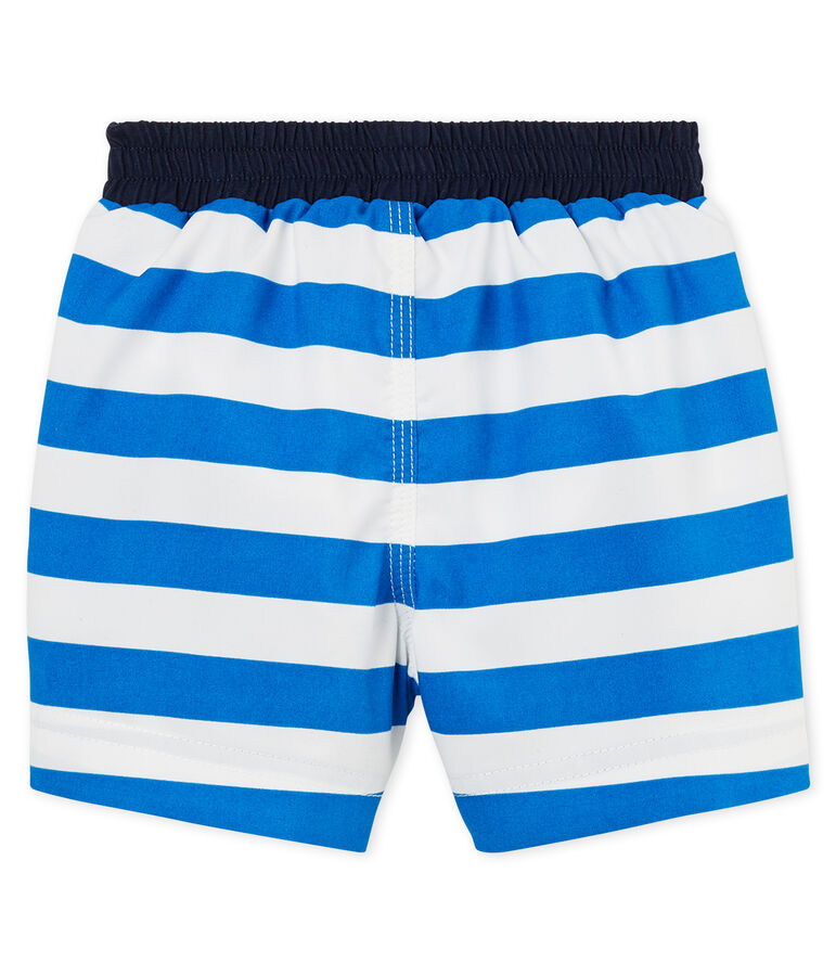 Gestreifte baby-strandshorts jungen blau/weiss