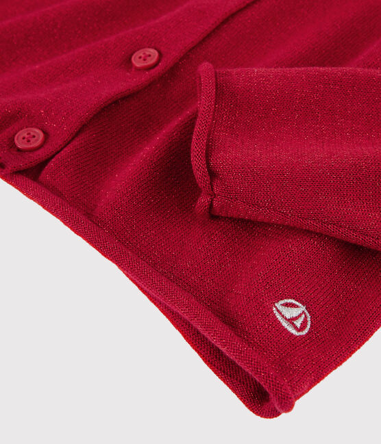 Kinder-Cardigan aus Baumwolle für Mädchen rot TERKUIT BRILLANT