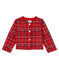 Karierter Baby-Cardigan für Mädchen rot TERKUIT/weiss MULTICO CN