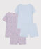 2er-Set Kinder-Kurzpyjamas aus Baumwolle variante 1