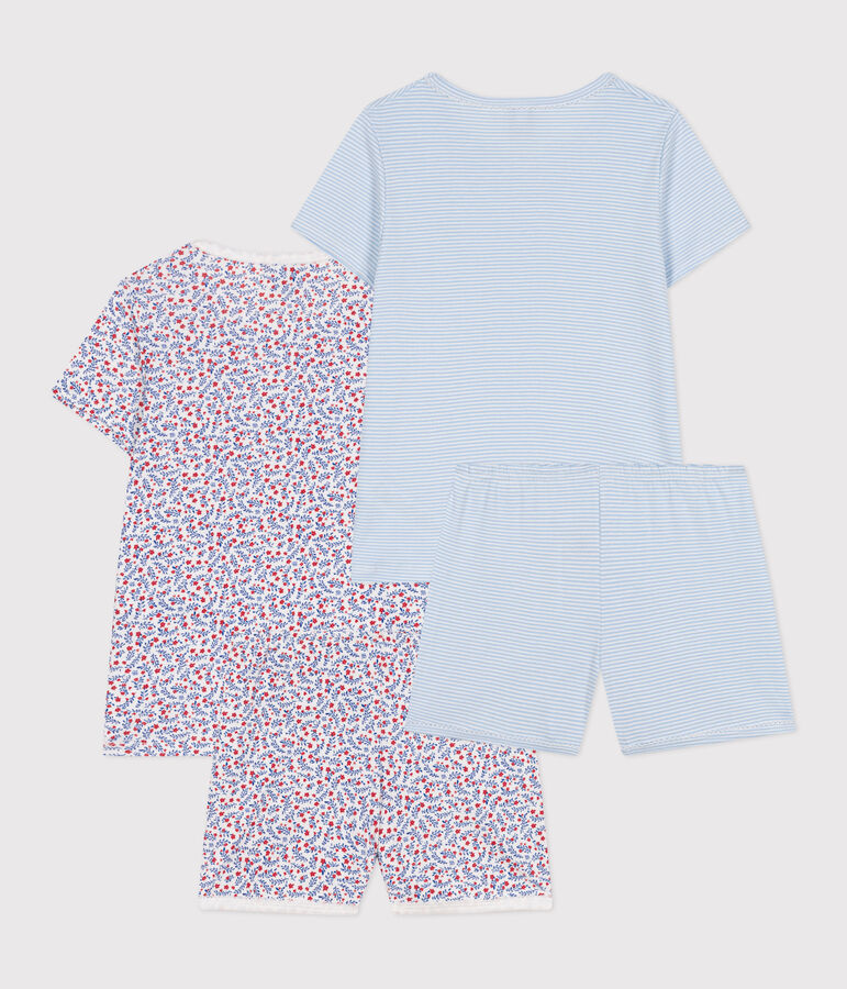 2er-Set Kinder-Kurzpyjamas aus Baumwolle vielfarbig