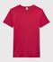 Klassisches Damen-T-Shirt aus Baumwolle mit Rundhalsausschnitt rosa CRANBERRY