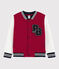 Kinder-Teddy-Blouson aus Molton, Mädchen - Jungen rot TERKUIT/weiss MARSHMALLOW