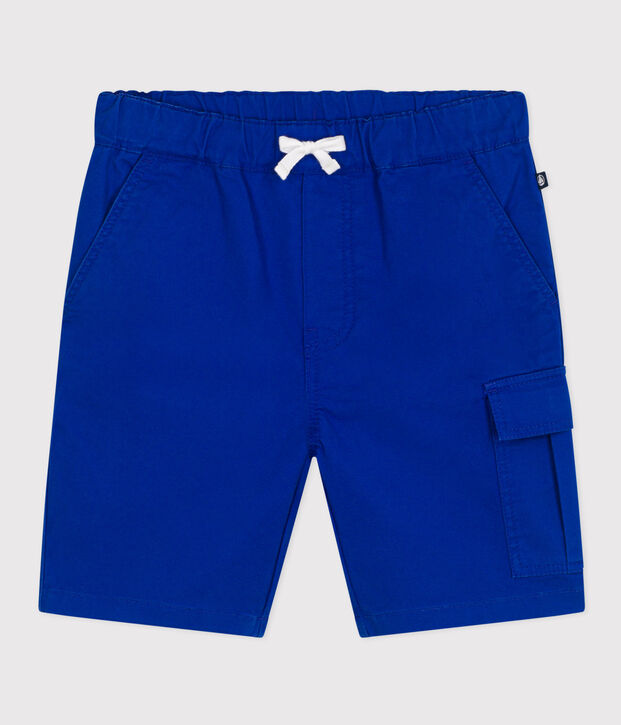 Bermudashorts aus Baumwoll-Kattun Kinder/Jungen blau