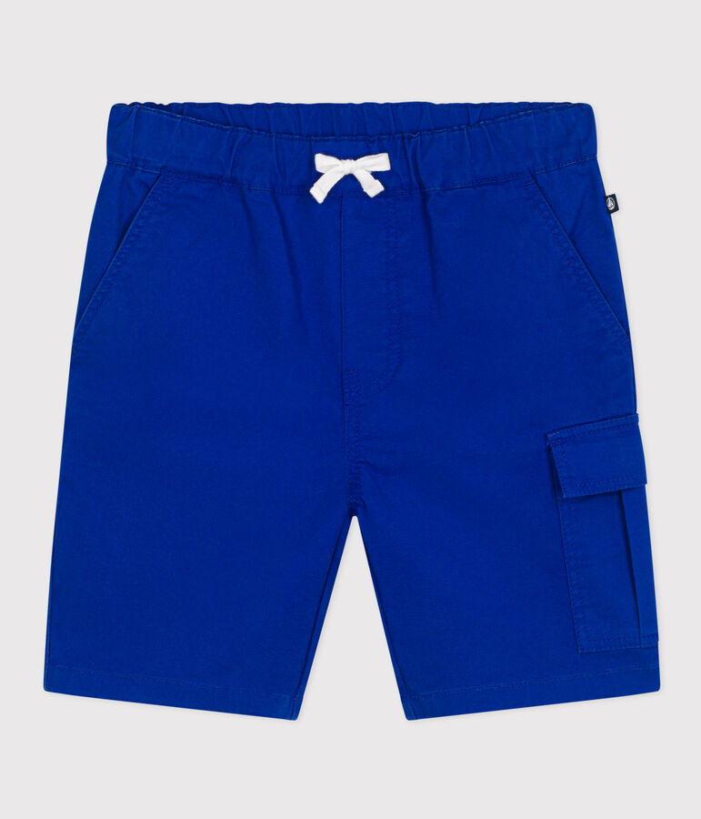 Bermudashorts aus Baumwoll-Kattun Kinder/Jungen blau