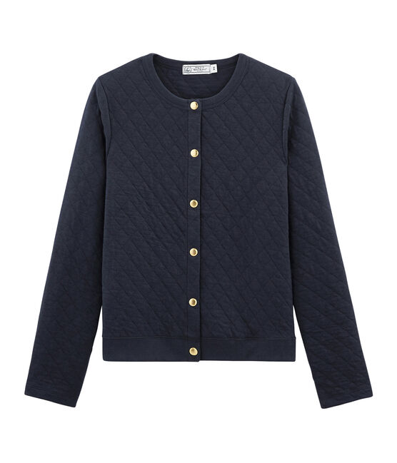 Cardigan aus Rundstrick für Damen blau SMOKING