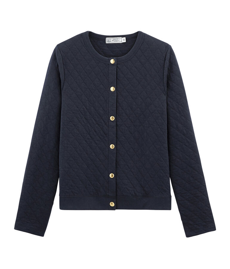 Cardigan aus Rundstrick f&uuml;r Damen blau SMOKING