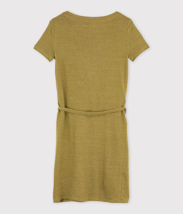 Damen-Kleid aus Leinen braun