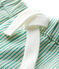 Gestreifte Baby-Shorts aus Sergestoff Jungen weiss MARSHMALLOW/grün GAZON