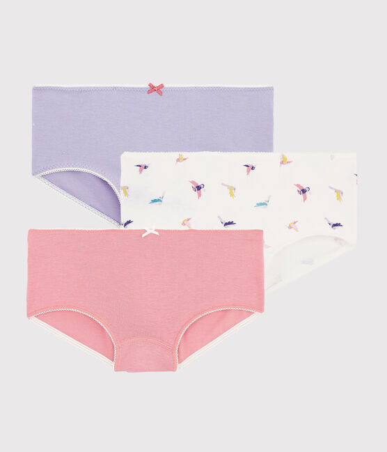 Set mit 3 Shortys mit Vogel-Print für kleine Mädchen variante 1