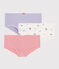 Set mit 3 Shortys mit Vogel-Print für kleine Mädchen variante 1