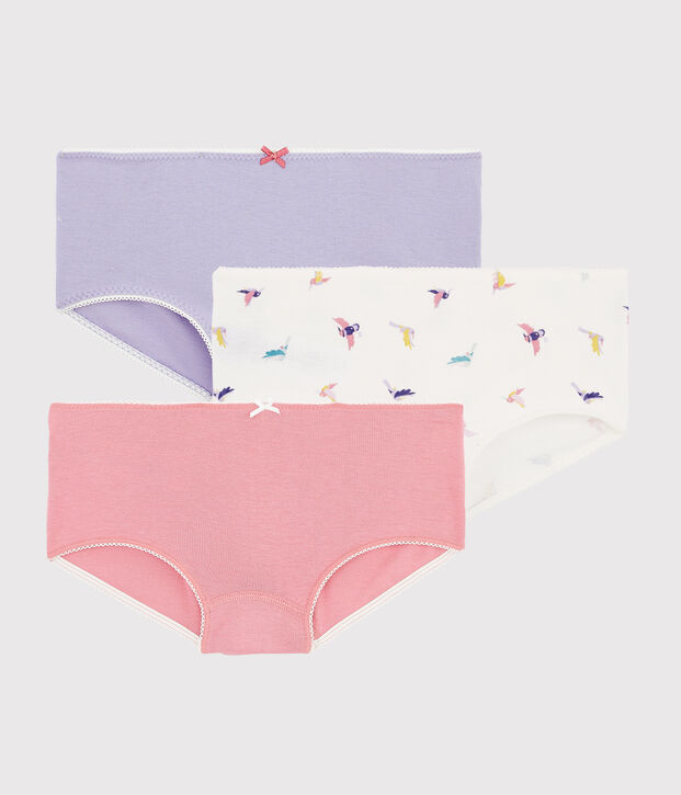 Set mit 3 Shortys mit Vogel-Print f&uuml;r kleine M&auml;dchen vielfarbig