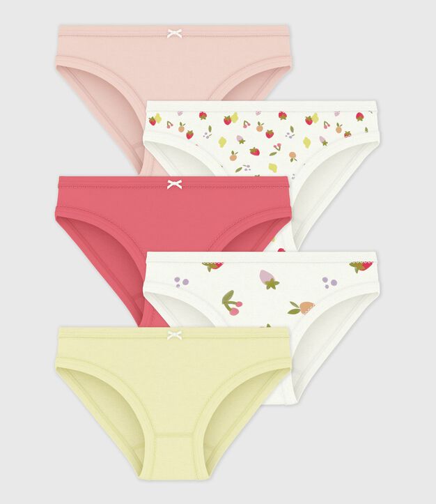 Set Kinder-Slips aus Baumwolle mit Fruchtmotiven vielfarbig