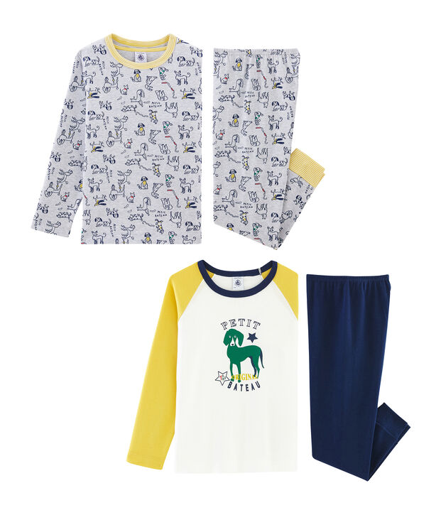 2er-Set Rippstrick-Pyjamas f&uuml;r Jungen vielfarbig