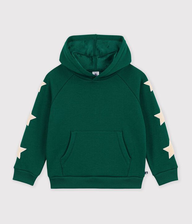 Kinder-Kapuzensweatshirt aus einfarbiger Baumwolle TREE
